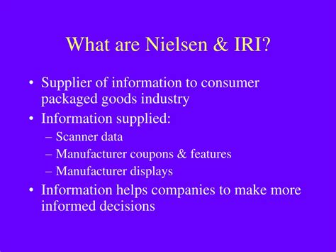 difference between iri and nielsen.